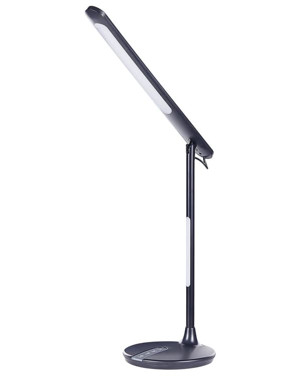 Skrivbord LED Lampa Metall Aluminium Svart med Bas Dubbel Dimning Touch-knapp Ljus Kontor Arbetsrum Modern