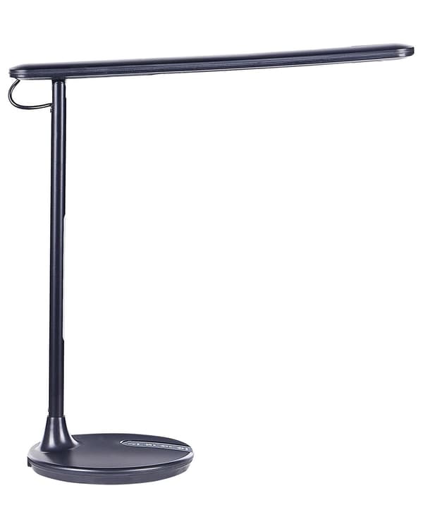 Skrivbord LED Lampa Metall Aluminium Svart med Bas Dubbel Dimning Touch-knapp Ljus Kontor Arbetsrum Modern