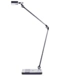 Miniatyrbild 5 av 11: Skrivbordslampa LED Metall Aluminium Silver Steglös Dimning Touch-knapp Trådlös Laddare Ljus Kontor Arbetsrum Modern