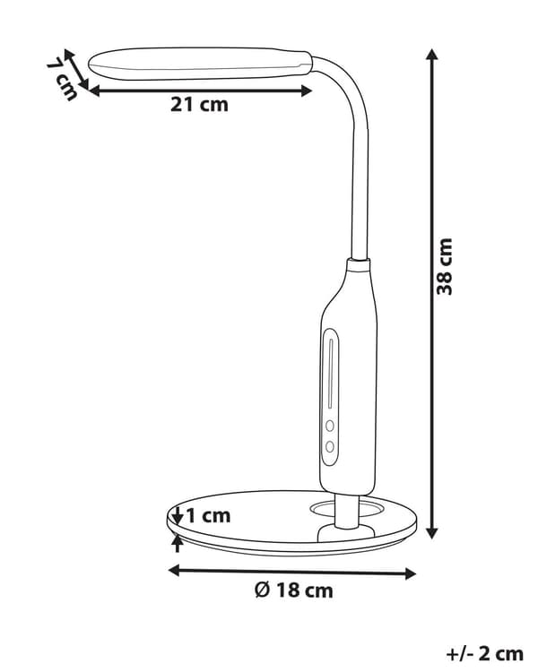 Bordslampa Vit Bordsbelysning Läsning Dator Justerbar Arm Dimmer Färg Temperatur