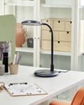 Pikkukuva 4 / 11: LED-pöytävalaisin hopea musta 19 x 43 x 19 cm rauta muovi himmennin säädettävä moderni