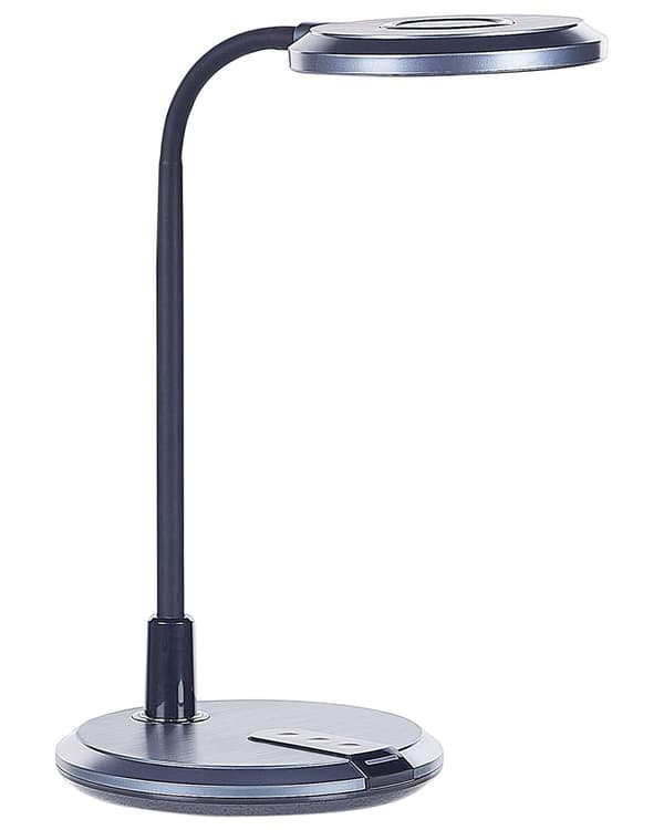 LED-pöytävalaisin hopea musta 19 x 43 x 19 cm rauta muovi himmennin säädettävä moderni