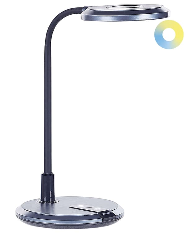 LED-pöytävalaisin hopea musta 19 x 43 x 19 cm rauta muovi himmennin säädettävä moderni