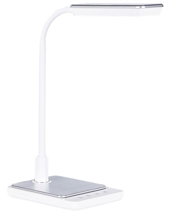 LED-pöytävalaisin valkoinen 19 x 38 x 14 cm muovi rauta säädettävä himmennin moderni