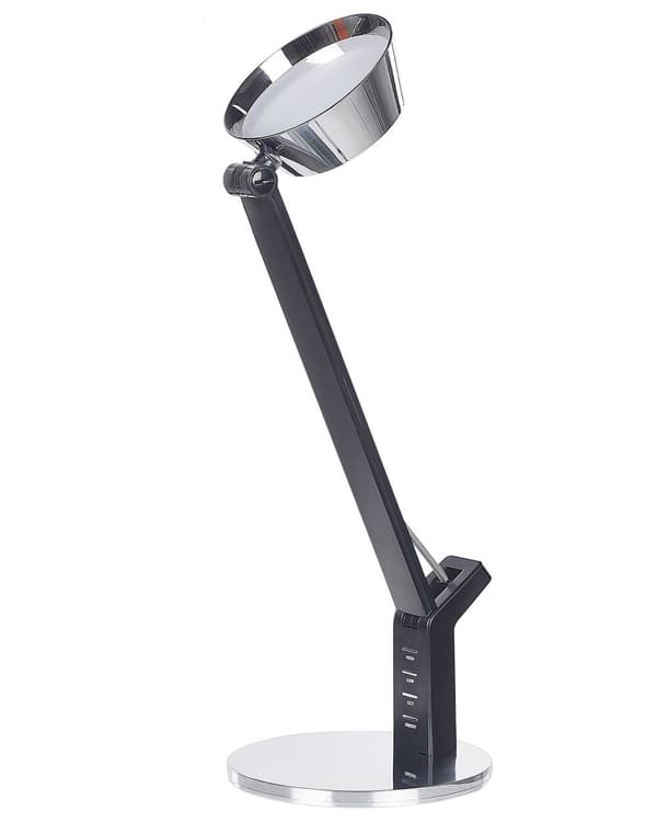 LED-pöytävalaisin hopea 17 x 40 x 17 cm muovi rauta teräs himmennin USB säädettävä moderni