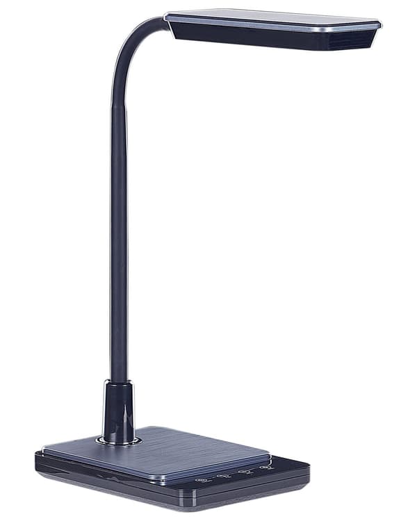 LED-pöytävalaisin musta 19 x 38 x 14 cm muovi rauta säädettävä himmennin moderni