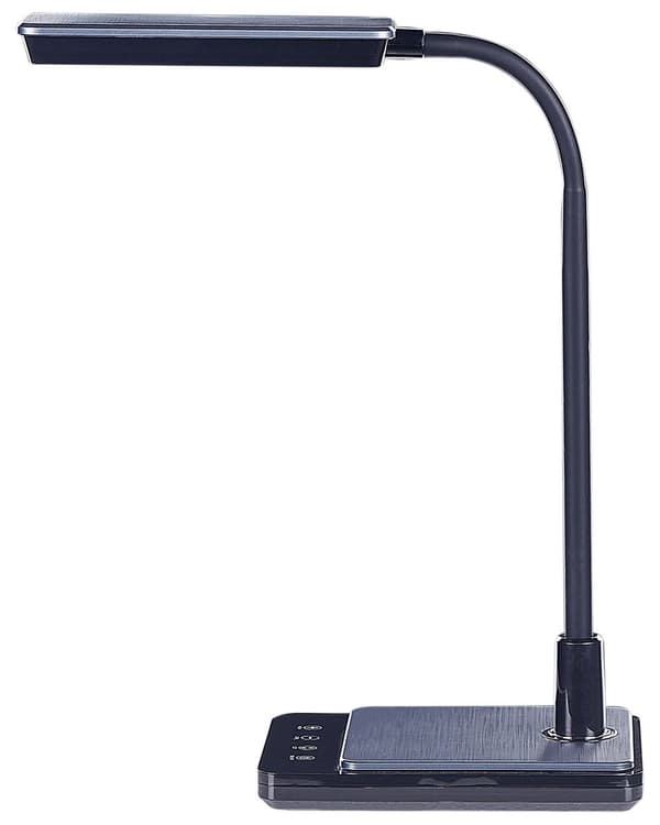 LED-pöytävalaisin musta 19 x 38 x 14 cm muovi rauta säädettävä himmennin moderni