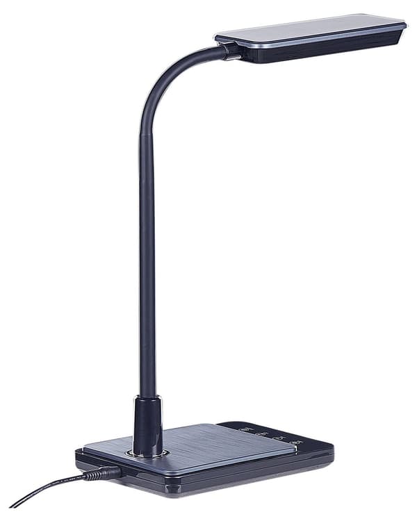 LED-pöytävalaisin musta 19 x 38 x 14 cm muovi rauta säädettävä himmennin moderni