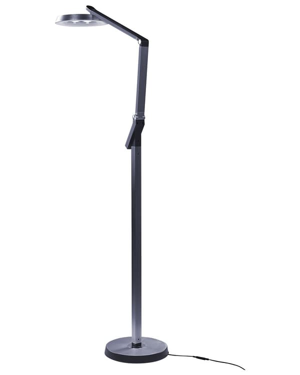 LED-lattiavalaisin tummanharmaa 63 x 170 x 27 cm muovi alumiini LCD-näyttö himmennystoiminto säädettävä moderni