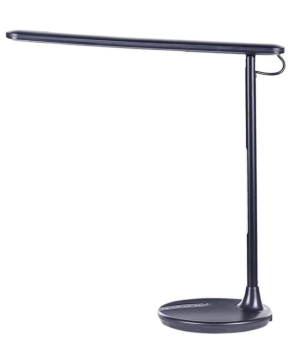 Skrivebordslampe Svart Metall Aluminium LED Dobbel dimming Berøringsbryter Moderne Belysning Kontor Bordlampe