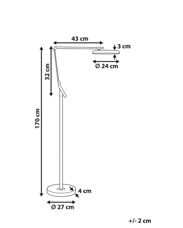 Gulv LED Lampe Mørkegrå Syntetisk Materiale 170 cm Højdedæmpning LCD Moderne Belysning Hjemmekontor