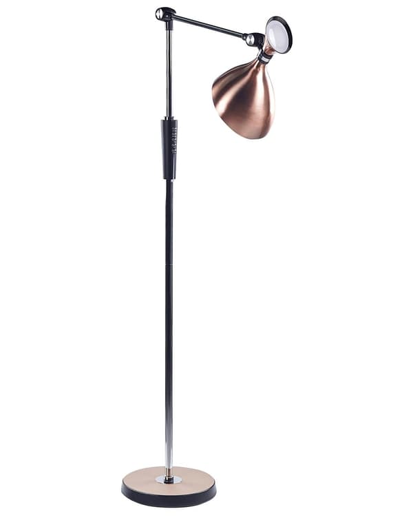 Gulv LED Lampe Kobber Syntetisk Materiale 169 cm Højde Lysdæmpning Moderne Belysning Hjemmekontor