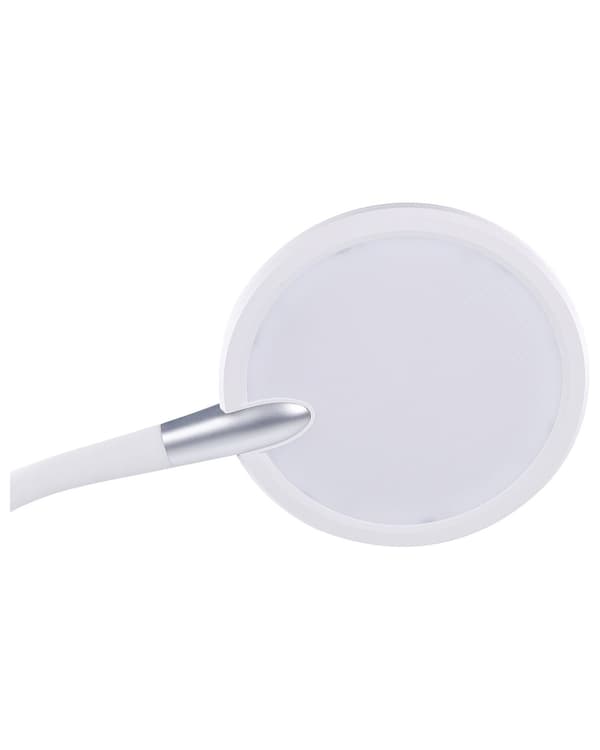 Gulv LED Lampe Hvid Syntetisk Materiale 148 cm Højde Skyder Lysdæmpning Moderne Belysning Hjemmekontor