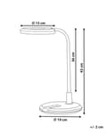 Miniatyrbillede 3 af 11: LED Skrivebordslampe Sølv Syntetisk Bordbelysning Reding Computer Lampe Justerbar Arm Lysdæmper Farvetemperaturændring