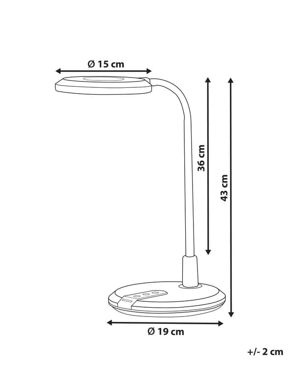 LED Skrivebordslampe Sølv Syntetisk Bordbelysning Reding Computer Lampe Justerbar Arm Lysdæmper Farvetemperaturændring
