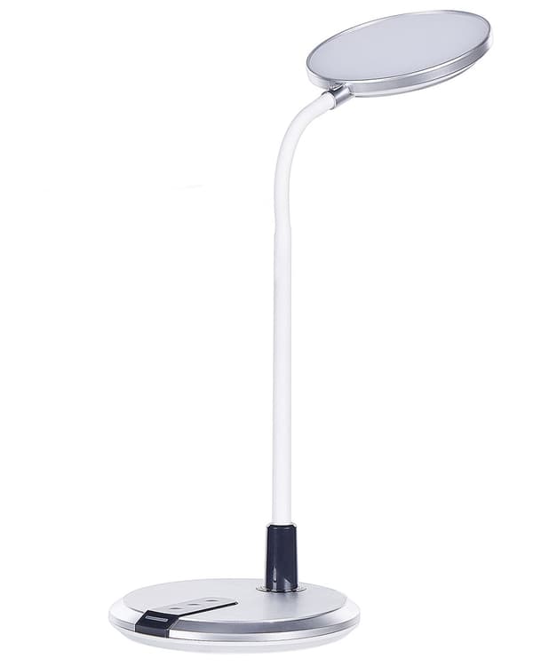 LED Skrivebordslampe Sølv Syntetisk Bordbelysning Reding Computer Lampe Justerbar Arm Lysdæmper Farvetemperaturændring