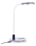 Miniatyrbillede 9 af 11: LED Skrivebordslampe Sølv Syntetisk Bordbelysning Reding Computer Lampe Justerbar Arm Lysdæmper Farvetemperaturændring