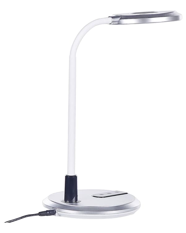 LED Skrivebordslampe Sølv Syntetisk Bordbelysning Reding Computer Lampe Justerbar Arm Lysdæmper Farvetemperaturændring