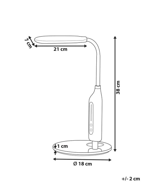 Skrivebordslampe Sort Bordbelysning Læse Computerlampe Justerbar Arm Slide Dimmer Farvetemperatur