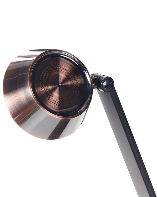 LED Skrivebordslampe Kobber Metal Bordbelysning Læse Computerlampe Justerbar Armdæmper Farvetemperatur USB-port