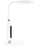 Miniatyrbillede 5 af 11: Skrivebordslampe Hvid Bordbelysning Læse Computerlampe Justerbar Arm Slide Dimmer Farvetemperatur