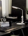 Miniatyrbillede 2 af 11: Skrivebordslampe Hvid Bordbelysning Læse Computerlampe Justerbar Arm Slide Dimmer Farvetemperatur