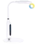 Miniatyrbillede 1 af 11: Skrivebordslampe Hvid Bordbelysning Læse Computerlampe Justerbar Arm Slide Dimmer Farvetemperatur