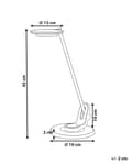 Miniatyrbillede 3 af 11: LED Skrivebordslampe Sort Metal Bordbelysning Læse Computerlampe Justerbar Arm Lysdæmper Farvetemperatur USB-port
