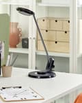 Miniatyrbillede 4 af 11: LED Skrivebordslampe Sort Metal Bordbelysning Læse Computerlampe Justerbar Arm Lysdæmper Farvetemperatur USB-port