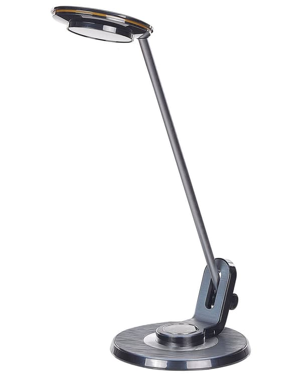 LED Skrivebordslampe Sort Metal Bordbelysning Læse Computerlampe Justerbar Arm Lysdæmper Farvetemperatur USB-port
