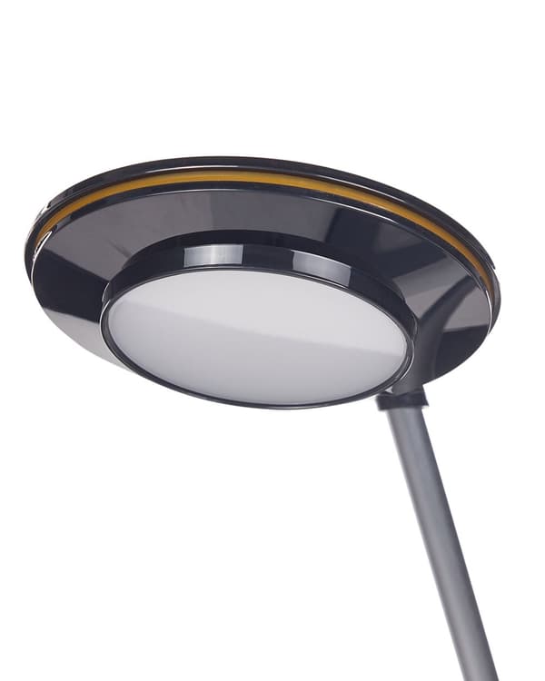 LED Skrivebordslampe Sort Metal Bordbelysning Læse Computerlampe Justerbar Arm Lysdæmper Farvetemperatur USB-port