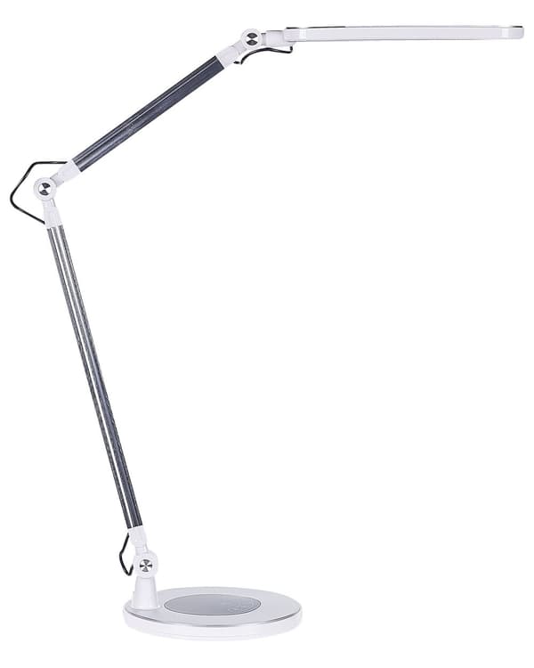 Skrivebordslampe Sølv Metall Aluminium LED Dobbel dimming Berøringsbryter Moderne Belysning Kontor Bordlampe