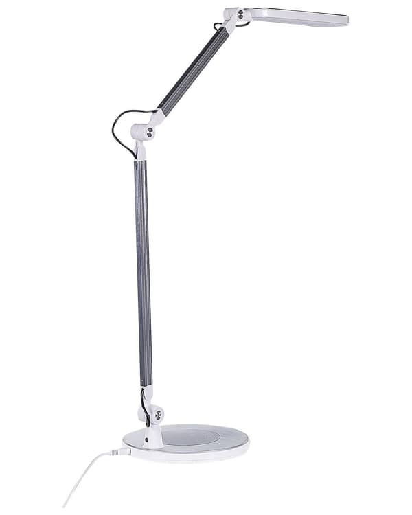Skrivebordslampe Sølv Metall Aluminium LED Dobbel dimming Berøringsbryter Moderne Belysning Kontor Bordlampe