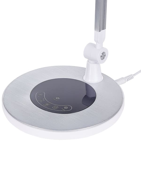 Skrivebordslampe Sølv Metall Aluminium LED Dobbel dimming Berøringsbryter Moderne Belysning Kontor Bordlampe