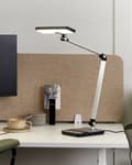 Miniatyrbilde 2 av 11: Skrivebordslampe Sølv Metall Aluminium LED Dimming Berøringsbryter Trådløs lader Moderne Belysning Kontor Bordlampe