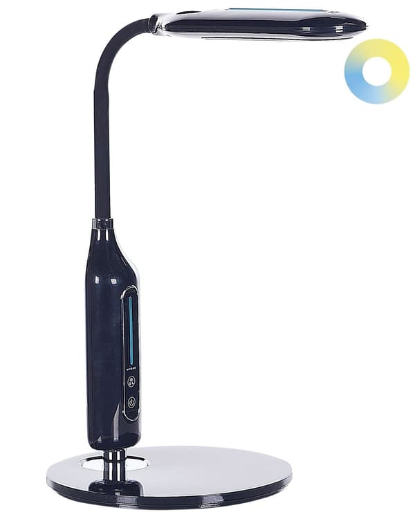 Bordlampe Svart 21 x 38 x 18 cm LED Justerbar Dimmer Leselampe Skrivebordslampe Belysning