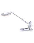Miniatyrbilde 9 av 11: Bordlampe Sølv Hvit Metall 19 x 45 x 19 cm LED Dimmer Justerbar USB-port Leselampe Skrivebordslampe Belysning