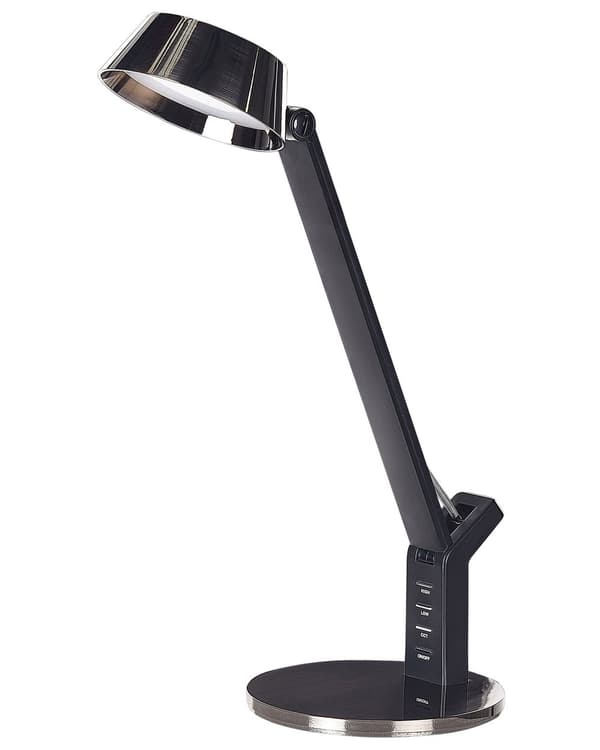 Bordlampe Messing Metall 17 x 40 x 17 cm LED Dimmer Justerbar USB-port Leselampe Skrivebordslampe Belysning