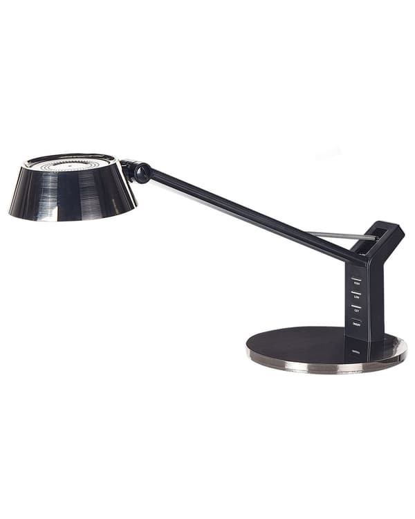 Bordlampe Messing Metall 17 x 40 x 17 cm LED Dimmer Justerbar USB-port Leselampe Skrivebordslampe Belysning