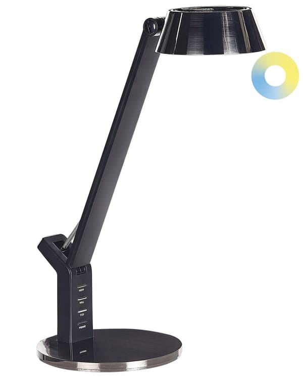 Bordlampe Messing Metall 17 x 40 x 17 cm LED Dimmer Justerbar USB-port Leselampe Skrivebordslampe Belysning