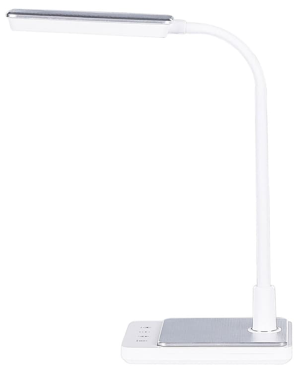 Bordlampe Hvit 19 x 38 x 14 cm LED Dimmer Justerbar Leselampe Skrivebordslampe Belysning