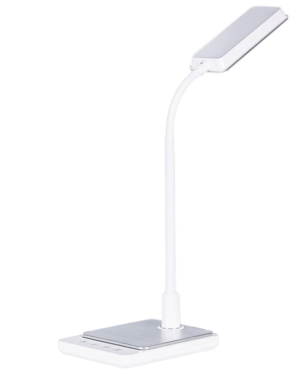 Bordlampe Hvit 19 x 38 x 14 cm LED Dimmer Justerbar Leselampe Skrivebordslampe Belysning