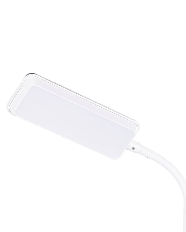Bordlampe Hvit 19 x 38 x 14 cm LED Dimmer Justerbar Leselampe Skrivebordslampe Belysning