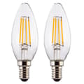 Miniatyrbillede 1 af 3: Xavax Led Filament E14 470lm Rep. 40W Stearinlys Lampe Varm Hvid Klar 2 Stk