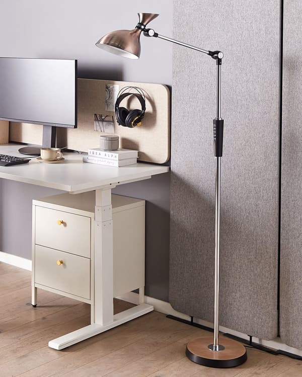 Gulvlampe LED-lampe Kobber Syntetisk Materiale 169 cm Dimming Moderne Belysning Hjemmekontor
