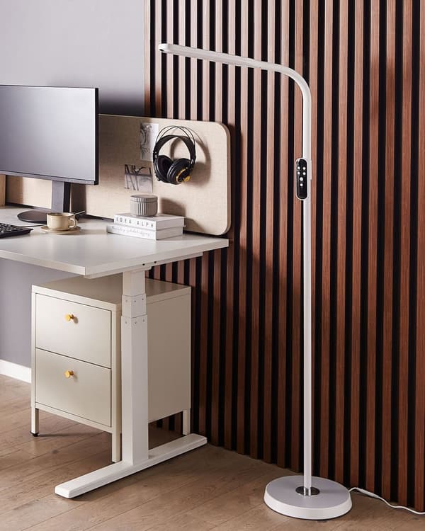 Gulvlampe LED Hvit Syntetisk materiale 160 cm Dimming Moderne Belysning Hjemmekontor