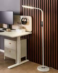 Miniatyrbilde 2 av 11: Gulvlampe LED Hvit Syntetisk materiale 160 cm Dimming Moderne Belysning Hjemmekontor