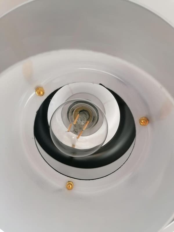 Stylish pendant lamp in lacquered sheet black, diameter 37 cm