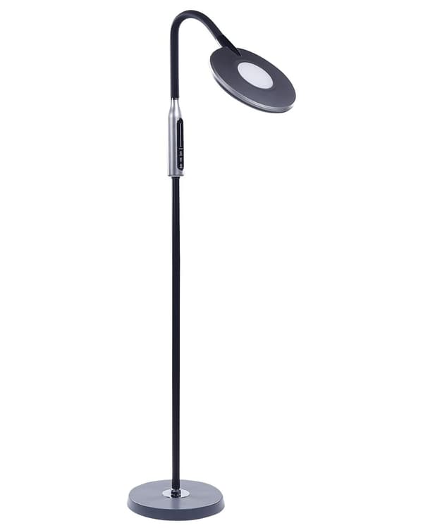 Gulvlampe LED-lampe Svart Syntetisk Materiale 148 cm Dimming Moderne Belysning Hjemmekontor