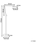 Miniatyrbilde 3 av 11: Gulvlampe LED-lampe Sølv Syntetisk Materiale 170 cm Dimming Moderne Belysning Hjemmekontor